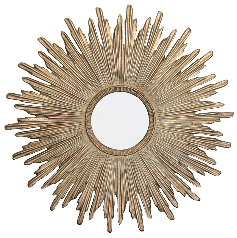 ZS047 Wall décor art mirror gold classic round sun shape